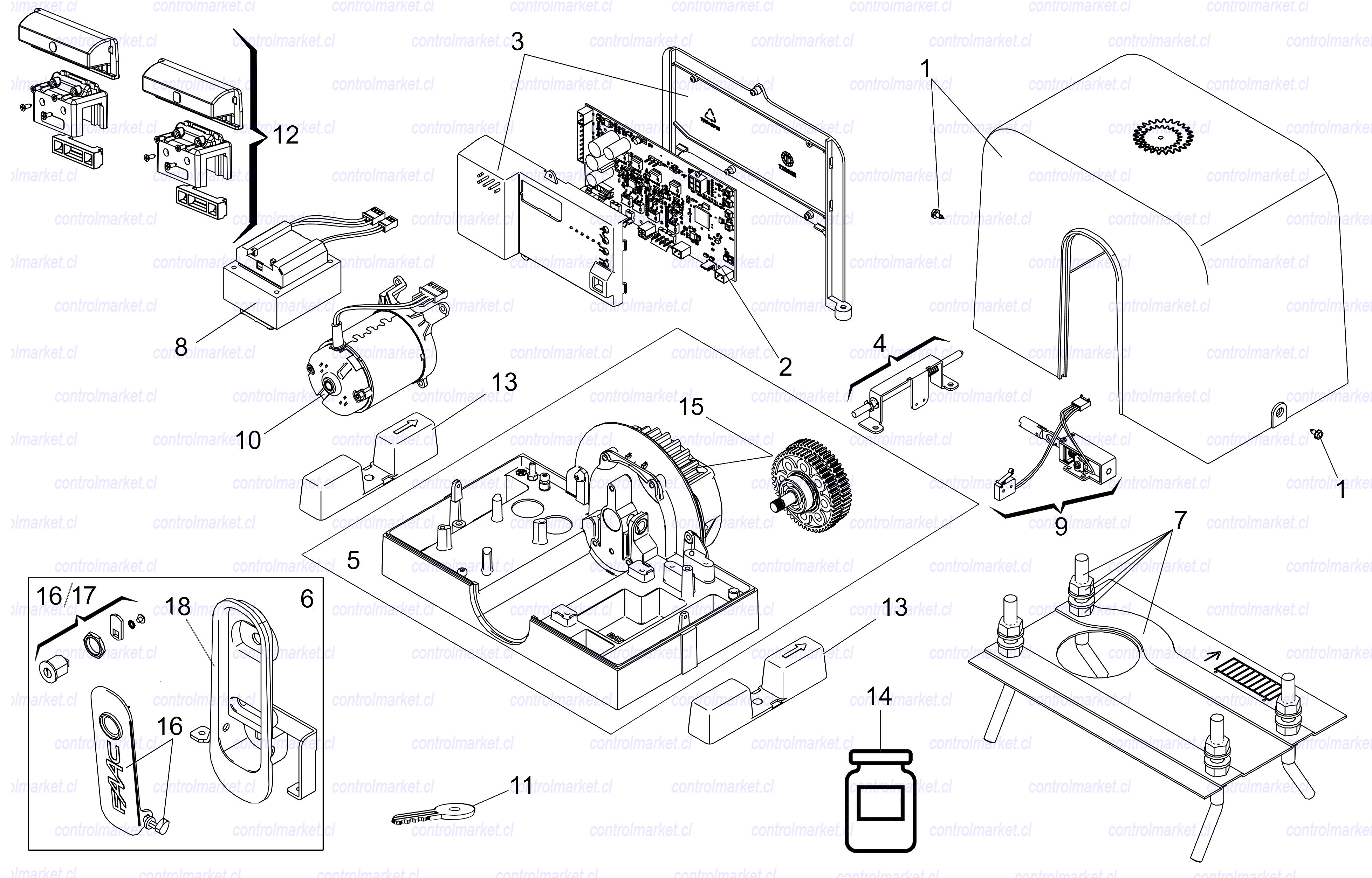 Despiece motor FAAC C720