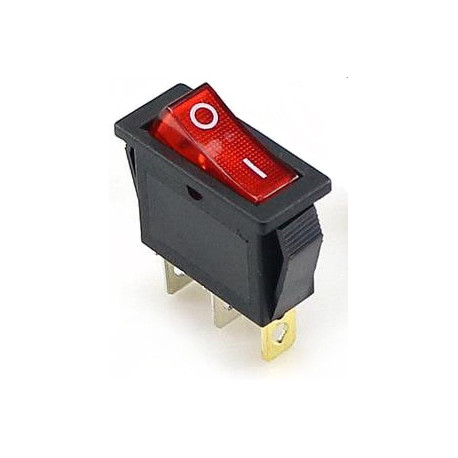 INTERRUPTOR KCD LUZ ROJO - 220V 10A
