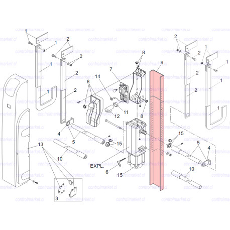 PERFIL LONGITUDINAL FAAC 550 1500 MM