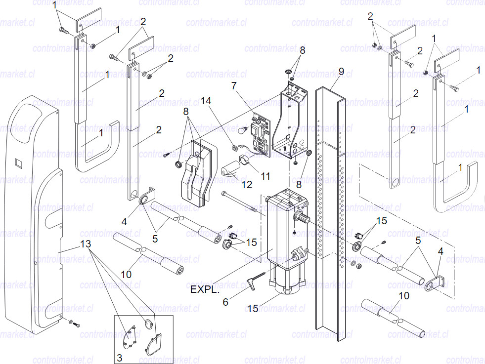Despiece motor FAAC 550