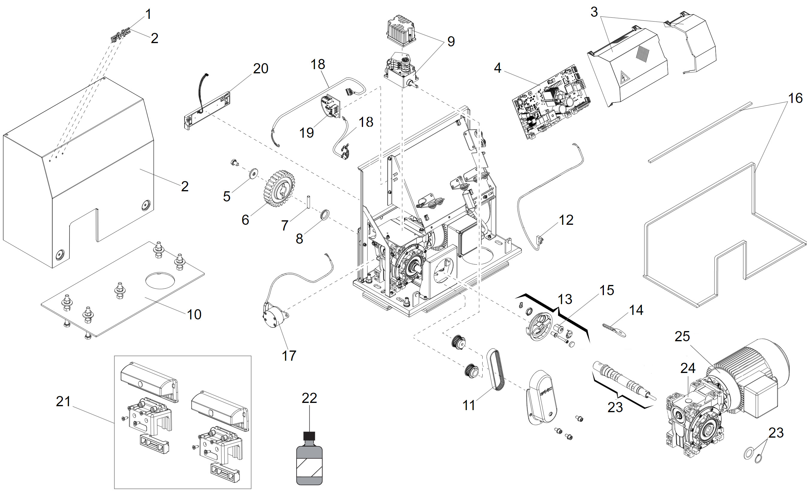 Despiece motor FAAC C851