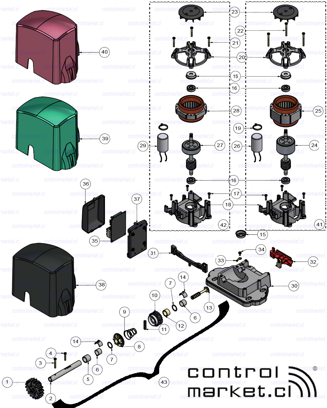 Despiece motor GAREN KDZ 1/4 HP -1/2 HP (EX- Veloti 500/600 -600/800