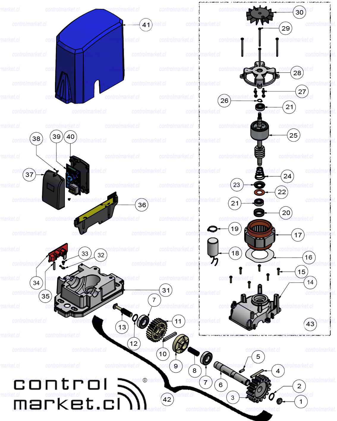 Despiece motor GAREN GRAN KDZ 1/2 HP (ex- Veloti 1200/1500